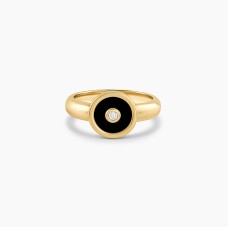 Balia Black Enamel Ring Balia Black Enamel Ring