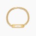 Divine Feminine White Enamel Bracelet