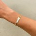 Divine Feminine White Enamel Bracelet