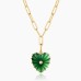Malene Green Jade Clip Necklace