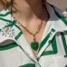 Malene Green Jade Clip Necklace