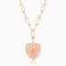 Malene Pink Jade Clip Necklace Malene Pink Jade Clip Necklace